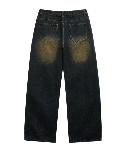 RANDOMOFF（ランダムオフ）の「BTB : WAVE WASHING JEANS [YELLOW MINUIT CORE]（デニムパンツ・レディース・イエロー×ブラック・X-SMALL/SMALL/MEDIUM/LARGE）」の5枚目の写真