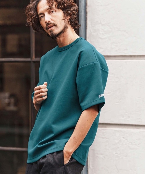 felkod（フィルコッド）の「mt10140-Barcode Embroidery Cardboard Knit Tee Tシャツ(F26S220)（Tシャツ/カットソー・メンズ・ホワイト/ブラック/グリーン・S/M/L/XL）」の3枚目の写真