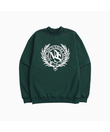 UNISEX HERITAGE EMBLEM MOCK-NECK SWEATSHIRT GREEN