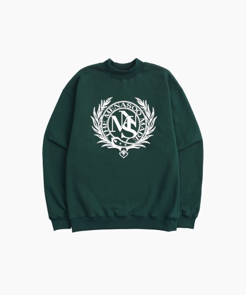 MENASOO(ミナス)の「UNISEX HERITAGE EMBLEM MOCK-NECK SWEATSHIRT GREEN(スウェット・レディース・その他・FREE)」の13枚目の写真