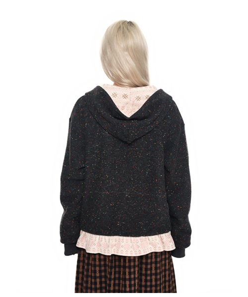 youthbath（ユースバース）の「Button-Up Hooded Jumper_charcoal（その他アウター・レディース・その他・SMALL/MEDIUM）」の3枚目の写真