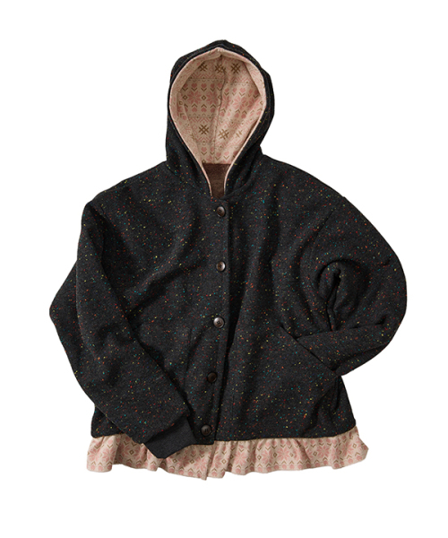 youthbath（ユースバース）の「Button-Up Hooded Jumper_charcoal（その他アウター・レディース・その他・SMALL/MEDIUM）」の6枚目の写真