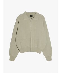 ESN（イーエスエヌ）の「ベーシックポケットジップアップカーディガンソフトグリーン（カーディガン/ボレロ）」