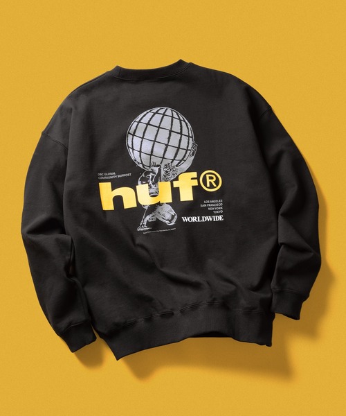 HUF(ハフ)の「COMMUNITY SUPPORT CREW(スウェット・メンズ・ブラック/アッシュ・S/M/L/XL/XXL)」の2枚目の写真