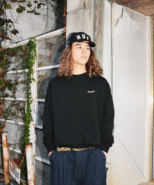 HUF(ハフ)の「COMMUNITY SUPPORT CREW(スウェット・メンズ・ブラック/アッシュ・S/M/L/XL/XXL)」の3枚目の写真