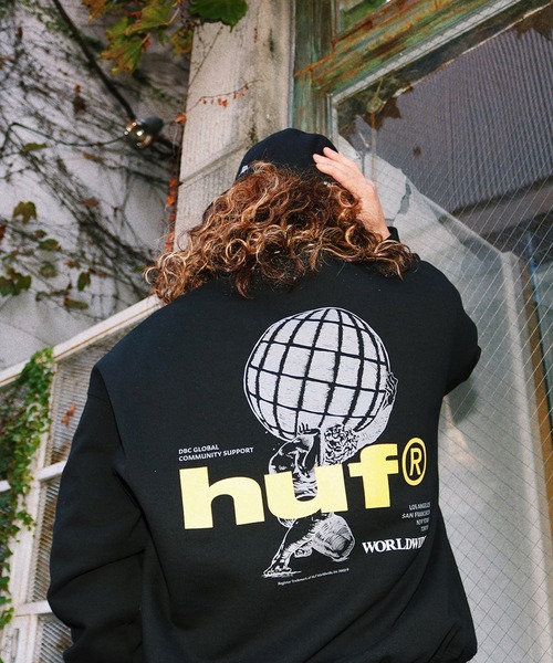 HUF(ハフ)の「COMMUNITY SUPPORT CREW(スウェット・メンズ・ブラック/アッシュ・S/M/L/XL/XXL)」の15枚目の写真