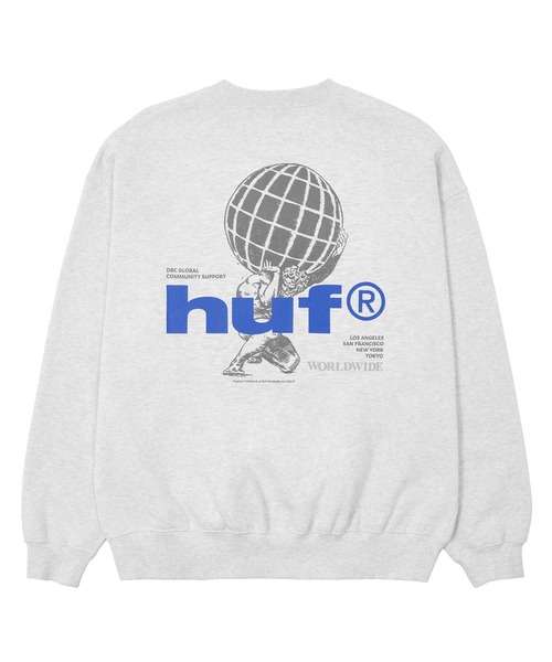 HUF(ハフ)の「COMMUNITY SUPPORT CREW(スウェット・メンズ・ブラック/アッシュ・S/M/L/XL/XXL)」の16枚目の写真
