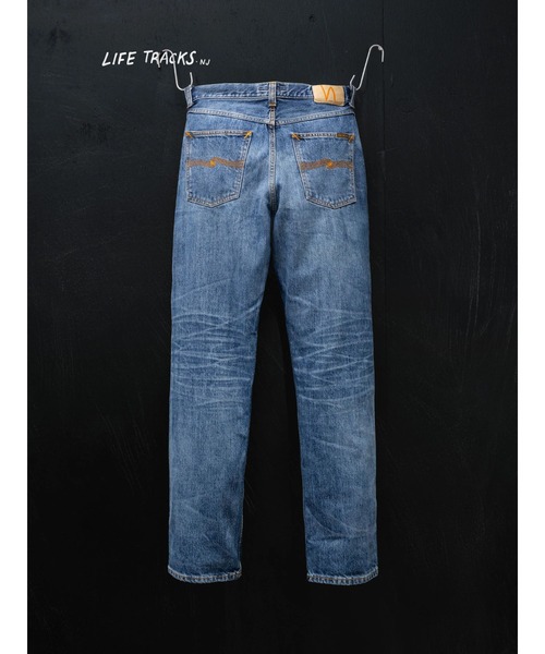 Nudie Jeans(ヌーディージーンズ)の「Nudie Jeans/ヌーディージーンズ Rad Rufus / ハイウエストレギュラーフィットジーンズ / Raw Tracks(デニムパンツ・メンズ・ライトインディゴブルー・29/34/33/32/31/30)」の4枚目の写真