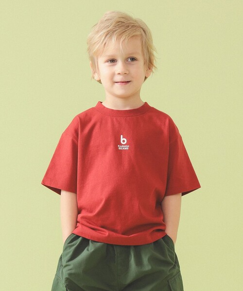 こども ビームス(コドモビームス)の「b ロゴ プリント 半袖 Tシャツ 2026SS(90~140cm)(Tシャツ/カットソー・キッズ・オフホワイト/レッド/ネイビー・130/110/120/140/100/90)」の3枚目の写真