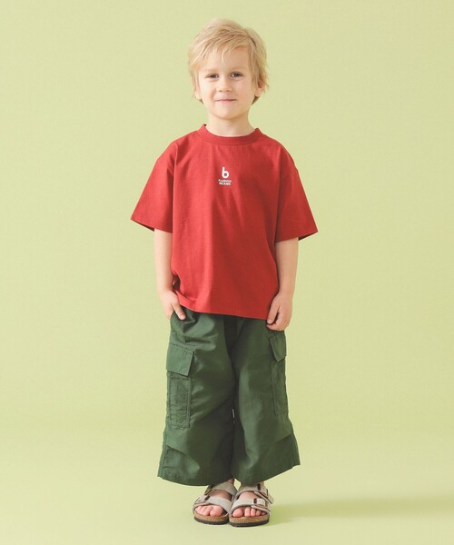 こども ビームス(コドモビームス)の「b ロゴ プリント 半袖 Tシャツ 2026SS(90~140cm)(Tシャツ/カットソー・キッズ・オフホワイト/レッド/ネイビー・130/110/120/140/100/90)」の9枚目の写真