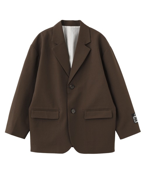 X-girl（エックスガール）の「FACE LABEL TAILORED JACKET（テーラードジャケット・レディース・ブラウン/ブラック・S/M）」の16枚目の写真