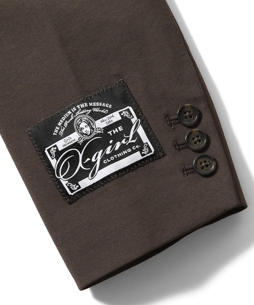 X-girl（エックスガール）の「FACE LABEL TAILORED JACKET（テーラードジャケット・レディース・ブラウン/ブラック・S/M）」の22枚目の写真