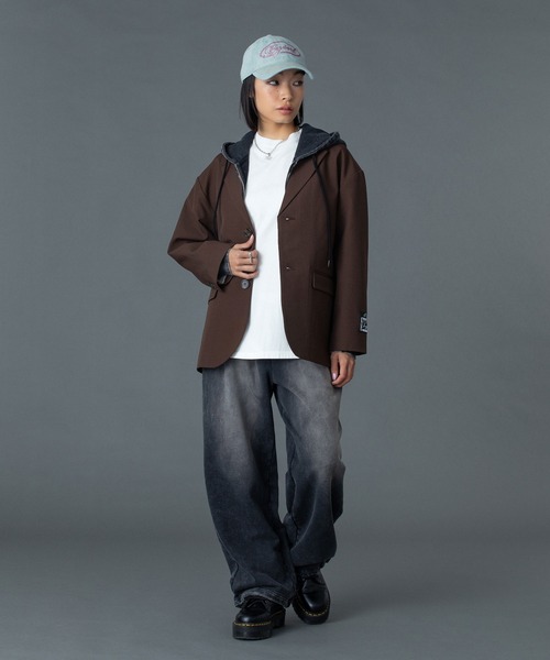 FACE LABEL TAILORED JACKET（テーラードジャケット）｜X-girl