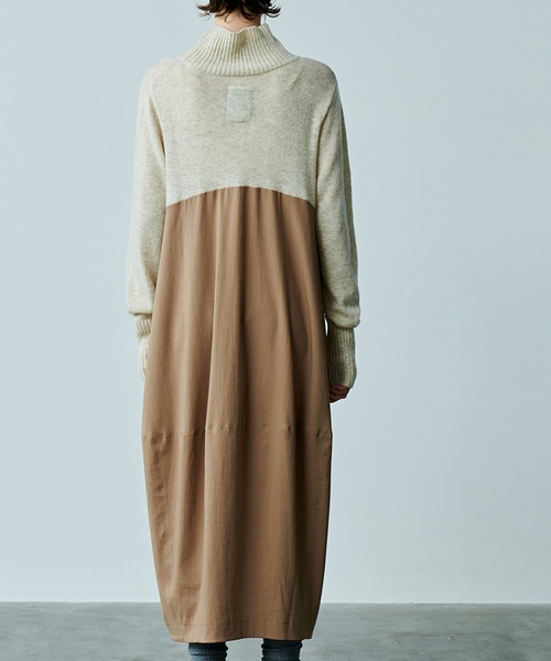 kha:ki(カーキ)の「「KHA:KI / カーキ」OVAL SWITCH KNIT DRESS(ワンピース・レディース・オフホワイト・1/2)」の4枚目の写真