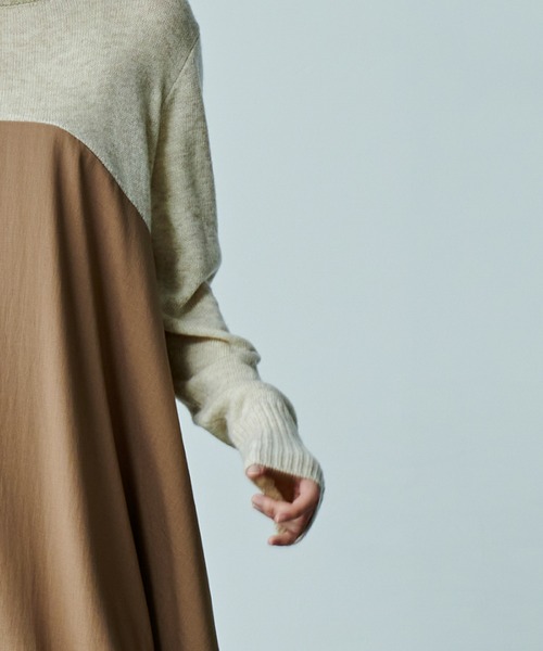 kha:ki(カーキ)の「「KHA:KI / カーキ」OVAL SWITCH KNIT DRESS(ワンピース・レディース・オフホワイト・1/2)」の6枚目の写真