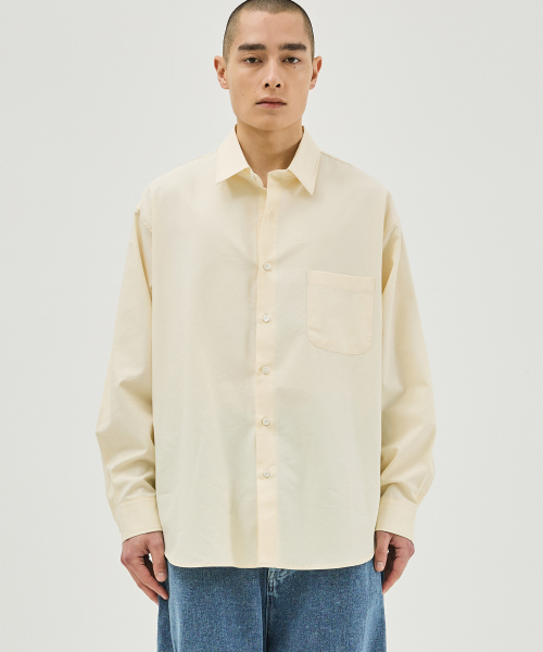 BALLUTE(バリュート)の「COTTON TENCEL OVER SILHOUETTE SHIRT (LEMON)(シャツ/ブラウス・メンズ・その他・SMALL/MEDIUM/LARGE)」の1枚目の写真