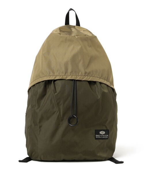 BEAMS BOY(ビームスボーイ)の「BAG'n'NOUN / CAP SACK(バックパック/リュック・レディース・グレー/オリーブ・ONE SIZE)」の2枚目の写真