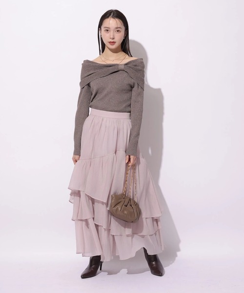 Mystrada(マイストラーダ)の「ビッグリボンニット(ニット/セーター・レディース・ベージュ系その他/ピンクベージュ/ブラック/モカ・38)」の18枚目の写真