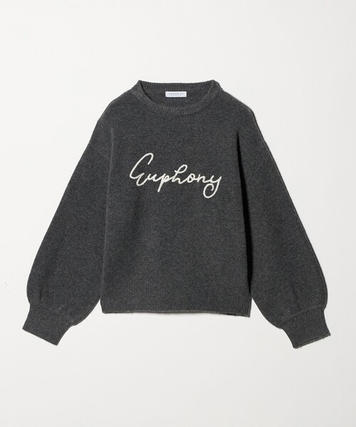 A DAY IN THE LIFE UNITED ARROWS(アデイインザライフユナイテッドアローズ)の「エンブロイダリー ロゴニット <A DAY IN THE LIFE>(ニット/セーター・レディース・ライム/ダークグレー/ベージュ・FREE)」の2枚目の写真