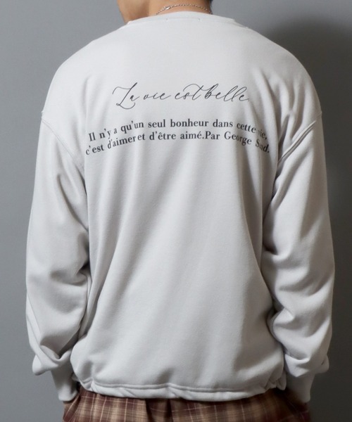 ANPAS(アンパス)の「Drawstring Hem Logo Sweatshirt/裾スピンドルロゴトレーナー ドローコード ドロスト スウェット メンズ レディース ユニセックス(スウェット・メンズ・ホワイト/ライトグレー/ブラック・M/L)」の1枚目の写真