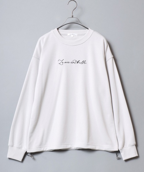 ANPAS(アンパス)の「Drawstring Hem Logo Sweatshirt/裾スピンドルロゴトレーナー ドローコード ドロスト スウェット メンズ レディース ユニセックス(スウェット・メンズ・ホワイト/ライトグレー/ブラック・M/L)」の11枚目の写真