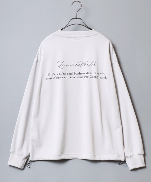 ANPAS(アンパス)の「Drawstring Hem Logo Sweatshirt/裾スピンドルロゴトレーナー ドローコード ドロスト スウェット メンズ レディース ユニセックス(スウェット・メンズ・ホワイト/ライトグレー/ブラック・M/L)」の12枚目の写真
