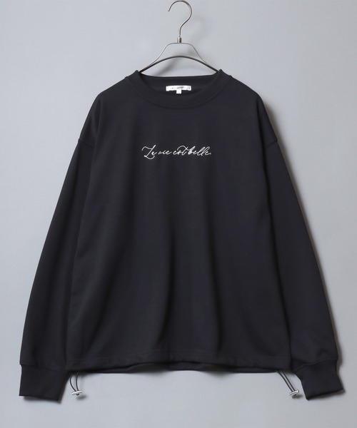 ANPAS(アンパス)の「Drawstring Hem Logo Sweatshirt/裾スピンドルロゴトレーナー ドローコード ドロスト スウェット メンズ レディース ユニセックス(スウェット・メンズ・ホワイト/ライトグレー/ブラック・M/L)」の9枚目の写真