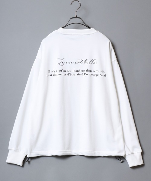 ANPAS(アンパス)の「Drawstring Hem Logo Sweatshirt/裾スピンドルロゴトレーナー ドローコード ドロスト スウェット メンズ レディース ユニセックス(スウェット・メンズ・ホワイト/ライトグレー/ブラック・M/L)」の8枚目の写真