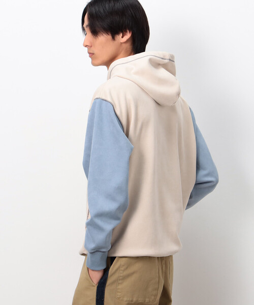 Purple&Yellow(パープルアンドイエロー)の「スエードタッチダンボール プルパーカ(パーカー・メンズ・マスタード/オートミール/ターコイズブルー・L/S/M)」の6枚目の写真