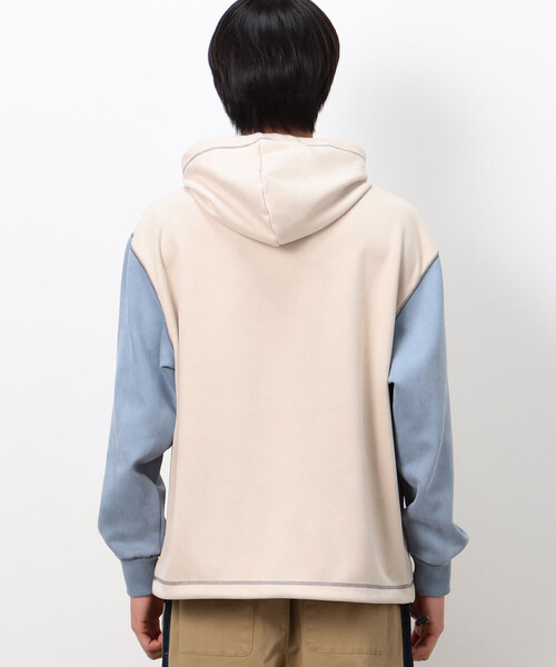 Purple&Yellow(パープルアンドイエロー)の「スエードタッチダンボール プルパーカ(パーカー・メンズ・マスタード/オートミール/ターコイズブルー・L/S/M)」の18枚目の写真