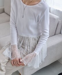 CAPRICIEUX LE'MAGE | レースロンT(Tシャツ/カットソー)