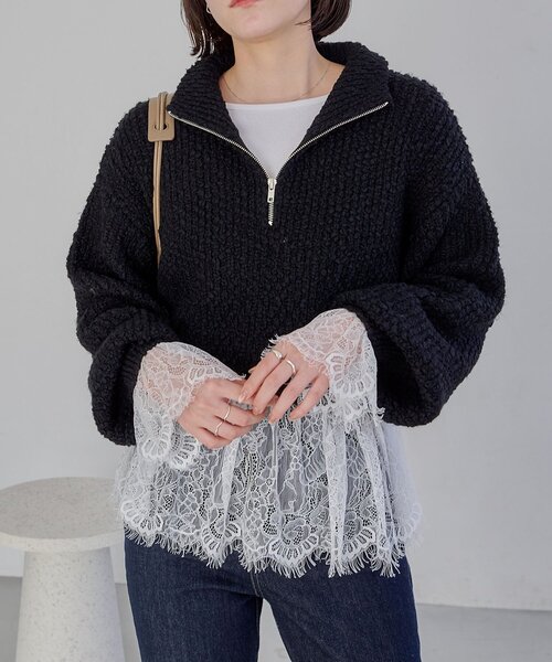 セール】レースロンT（Tシャツ/カットソー）｜CAPRICIEUX LE'MAGE