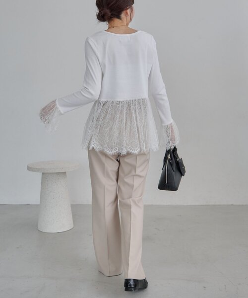 セール】レースロンT（Tシャツ/カットソー）｜CAPRICIEUX LE'MAGE