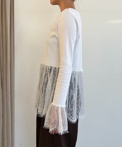 セール】レースロンT（Tシャツ/カットソー）｜CAPRICIEUX LE'MAGE