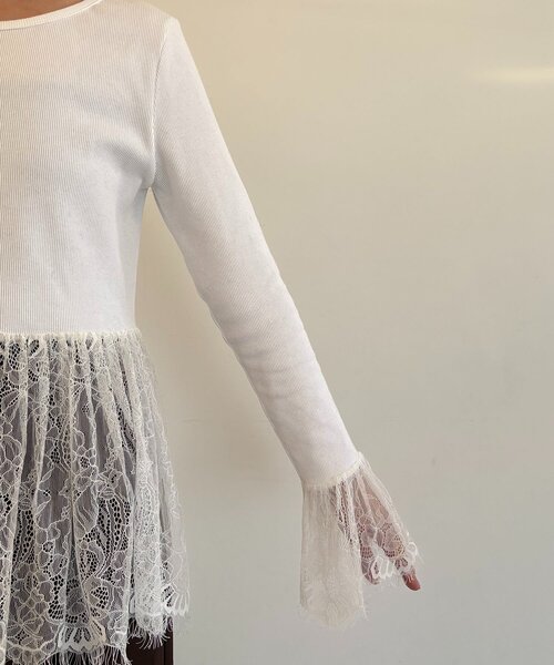 セール】レースロンT（Tシャツ/カットソー）｜CAPRICIEUX LE'MAGE