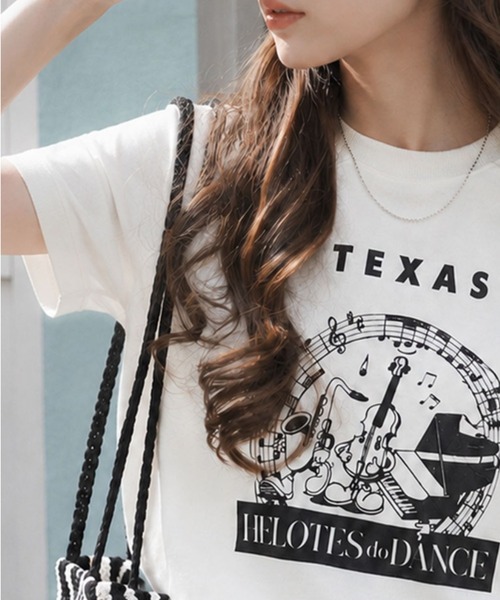 Java(ジャバ)の「《JaVa ジャバコラボ》目を奪う、こなれ感。古着デザイン風ミュージックプリントTシャツ(半袖)(Tシャツ/カットソー・レディース・ホワイト/ベージュ/オートミール/ブラック・LARGE/MEDIUM/SMALL/X-LARGE)」の21枚目の写真
