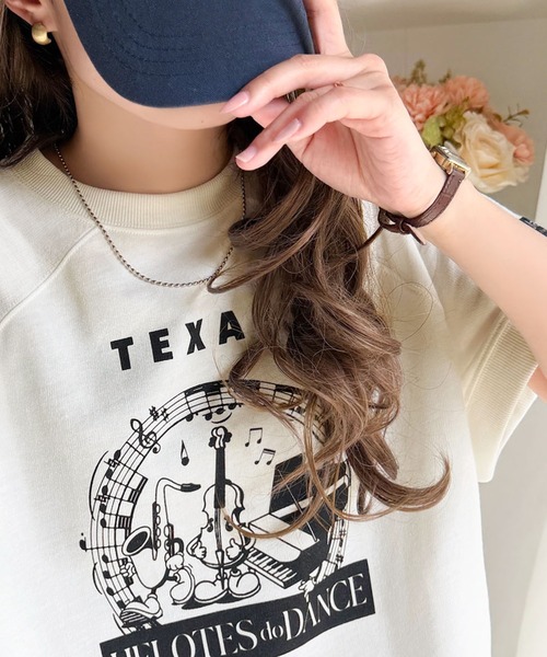 Java(ジャバ)の「《JaVa ジャバコラボ》目を奪う、こなれ感。古着デザイン風ミュージックプリントTシャツ(半袖)(Tシャツ/カットソー・レディース・ホワイト/ベージュ/オートミール/ブラック・LARGE/MEDIUM/SMALL/X-LARGE)」の5枚目の写真