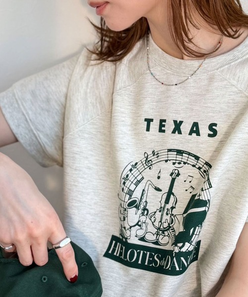 Java(ジャバ)の「《JaVa ジャバコラボ》目を奪う、こなれ感。古着デザイン風ミュージックプリントTシャツ(半袖)(Tシャツ/カットソー・レディース・ホワイト/ベージュ/オートミール/ブラック・LARGE/MEDIUM/SMALL/X-LARGE)」の9枚目の写真