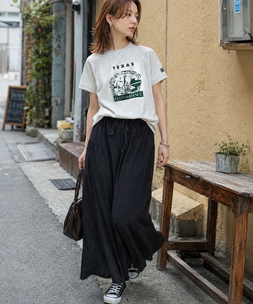 Java(ジャバ)の「《JaVa ジャバコラボ》目を奪う、こなれ感。古着デザイン風ミュージックプリントTシャツ(半袖)(Tシャツ/カットソー・レディース・ホワイト/ベージュ/オートミール/ブラック・LARGE/MEDIUM/SMALL/X-LARGE)」の13枚目の写真