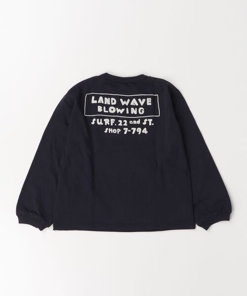 jeans-b 2nd(ジーンズベーセカンド)の「Jeans-b 2nd/ジーンズベーセカンド LONG BEACHロングTシャツ(Tシャツ/カットソー・キッズ・アイボリー/ネイビー・110cm/120cm/130cm/140cm/150cm/160cm)」の3枚目の写真