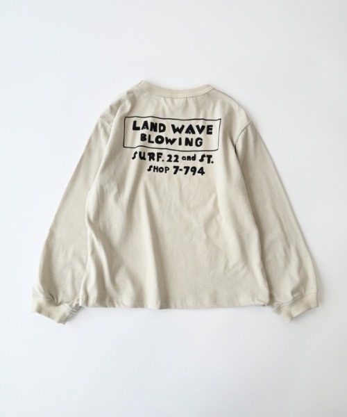 jeans-b 2nd(ジーンズベーセカンド)の「Jeans-b 2nd/ジーンズベーセカンド LONG BEACHロングTシャツ(Tシャツ/カットソー・キッズ・アイボリー/ネイビー・110cm/120cm/130cm/140cm/150cm/160cm)」の7枚目の写真