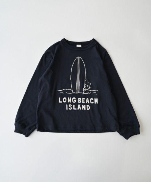 jeans-b 2nd(ジーンズベーセカンド)の「Jeans-b 2nd/ジーンズベーセカンド LONG BEACHロングTシャツ(Tシャツ/カットソー・キッズ・アイボリー/ネイビー・110cm/120cm/130cm/140cm/150cm/160cm)」の10枚目の写真