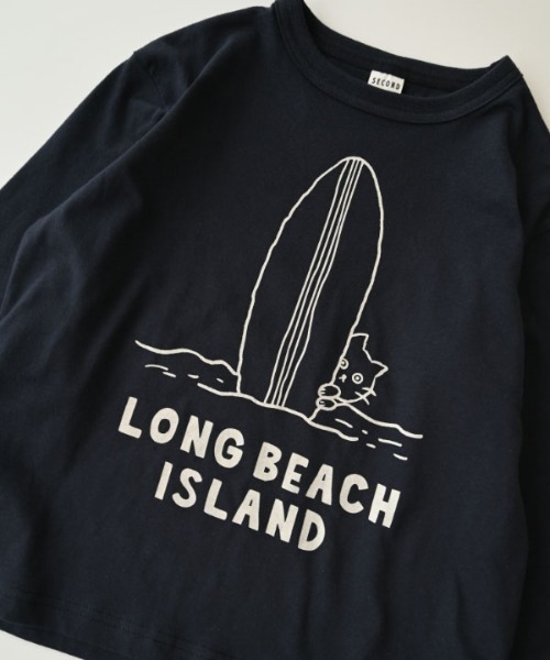 jeans-b 2nd(ジーンズベーセカンド)の「Jeans-b 2nd/ジーンズベーセカンド LONG BEACHロングTシャツ(Tシャツ/カットソー・キッズ・アイボリー/ネイビー・110cm/120cm/130cm/140cm/150cm/160cm)」の13枚目の写真