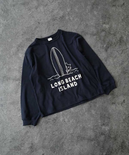 jeans-b 2nd(ジーンズベーセカンド)の「Jeans-b 2nd/ジーンズベーセカンド LONG BEACHロングTシャツ(Tシャツ/カットソー・キッズ・アイボリー/ネイビー・110cm/120cm/130cm/140cm/150cm/160cm)」の15枚目の写真