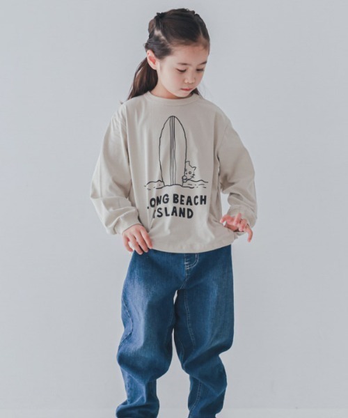 jeans-b 2nd(ジーンズベーセカンド)の「Jeans-b 2nd/ジーンズベーセカンド LONG BEACHロングTシャツ(Tシャツ/カットソー・キッズ・アイボリー/ネイビー・110cm/120cm/130cm/140cm/150cm/160cm)」の19枚目の写真