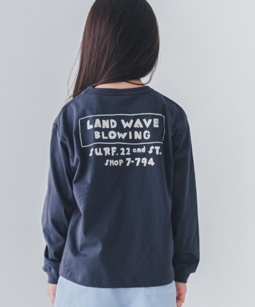 jeans-b 2nd(ジーンズベーセカンド)の「Jeans-b 2nd/ジーンズベーセカンド LONG BEACHロングTシャツ(Tシャツ/カットソー・キッズ・アイボリー/ネイビー・110cm/120cm/130cm/140cm/150cm/160cm)」の4枚目の写真