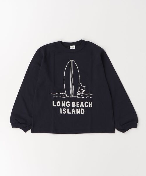jeans-b 2nd(ジーンズベーセカンド)の「Jeans-b 2nd/ジーンズベーセカンド LONG BEACHロングTシャツ(Tシャツ/カットソー・キッズ・アイボリー/ネイビー・110cm/120cm/130cm/140cm/150cm/160cm)」の17枚目の写真
