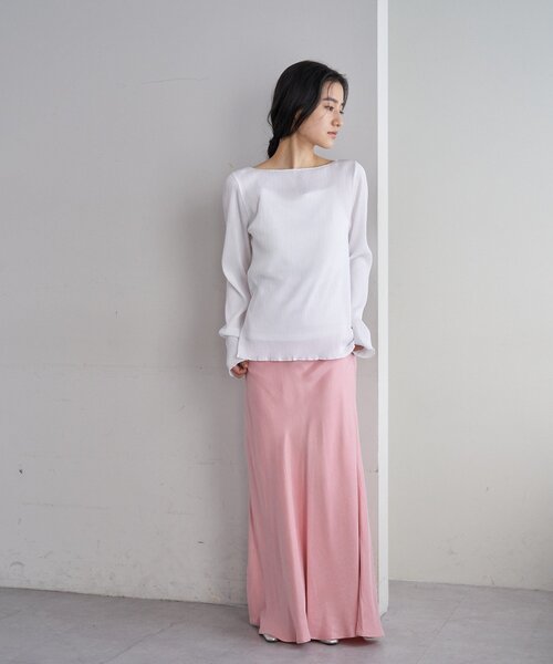 SHENERY（シーナリー）の「プリーツカーディガン（シャツ/ブラウス・レディース・オフホワイト/ブラック・FREE）」の7枚目の写真