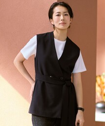 リラックスバスケットノーカラー ジレ