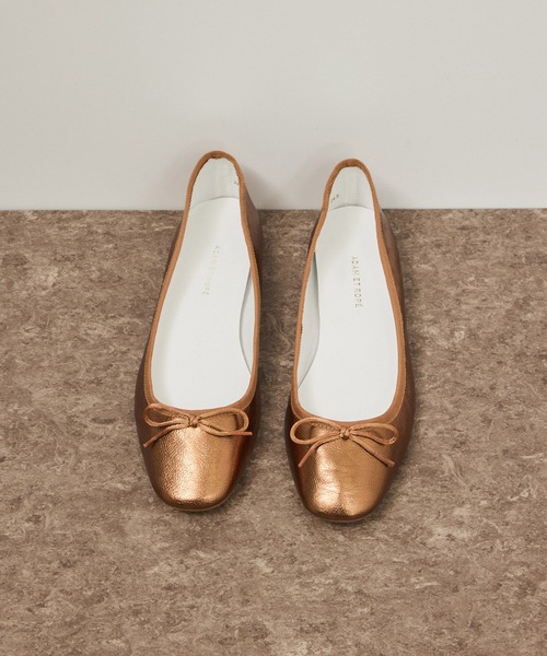 ADAM ET ROPE'(アダムエロペ)の「メタリックバレエシューズ(バレエシューズ・レディース・シルバー/その他1/ブラック・24/23.5/23/24.5)」の3枚目の写真